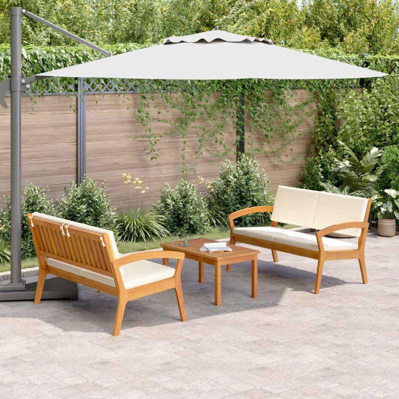 Ensemble bistrot avec coussin 3 pcs Marron Polyester 515925515925