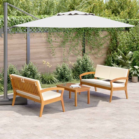 Ensemble bistrot avec coussin 3 pcs Marron Polyester 515925515925