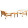 Ensemble bistrot avec coussin 3 pcs Marron Polyester 515925515925