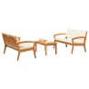 Ensemble bistrot avec coussin 3 pcs Marron Polyester 515925515925