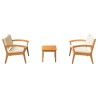Ensemble bistrot avec coussin 3 pcs Marron Polyester 515925515925