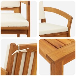 Ensemble bistrot avec coussin 3 pcs Marron Polyester 515925515925