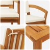 Ensemble bistrot avec coussin 3 pcs Marron Polyester 515925515925