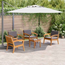 Ensemble bistrot avec coussin 5 pcs Marron Polyester 515928515928