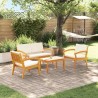 Ensemble bistrot avec coussin 4 pcs Marron Polyester 515930515930