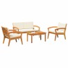 Ensemble bistrot avec coussin 4 pcs Marron Polyester 515930515930