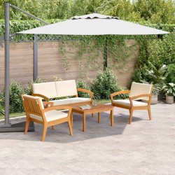 Ensemble bistrot avec coussin 4 pcs Marron Polyester 515930515930