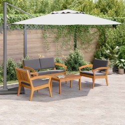 Ensemble bistrot avec coussin 4 pcs Marron Polyester 515931515931