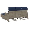 Salon de jardin 3 pcs avec coussins forme L gris résine tressée 515932515932