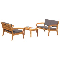 Ensemble bistrot avec coussin 3 pcs Marron Polyester 515933515933