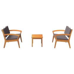 Ensemble bistrot avec coussin 3 pcs Marron Polyester 515933515933