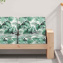 Set de coussins de palette Floral 2 pcs Motif Feuille Verte 515935515935