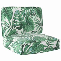 Set de coussins de palette Floral 2 pcs Motif Feuille Verte 515935515935