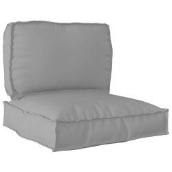 Set de coussins de palette 2 pcs Gris Tissu Oxford 515937515937