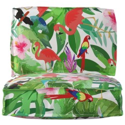 Set de coussins de palette 2 pcs Jungle tropicale Tissu Oxford 515938515938