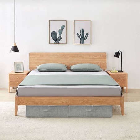 Boîtes de rangement 2 pcs Tissu 70x40x18 cm Gris 515940515940
