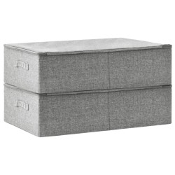 Boîtes de rangement 2 pcs Tissu 70x40x18 cm Gris 515940515940