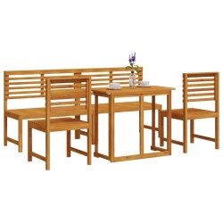 Ensemble bistro de jardin 5 pcs Marron Bois d'Acacia Massif 515941515941