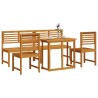 Ensemble bistro de jardin 5 pcs Marron Bois d'Acacia Massif 515941515941