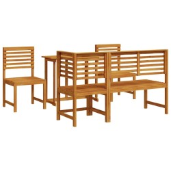 Ensemble bistro de jardin 5 pcs Marron Bois d'Acacia Massif 515942515942