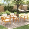 Ensemble bistrot avec coussin 5 pcs Marron Polyester 515943515943