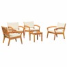 Ensemble bistrot avec coussin 5 pcs Marron Polyester 515943515943