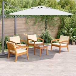 Ensemble bistrot avec coussin 5 pcs Marron Polyester 515943515943
