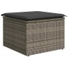 Salon de jardin avec coussins 6 pcs gris résine tressée acacia 515965515965