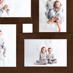 Collage de cadres photo pour photo de 4x(13x18 cm) Marron MDF 515969515969