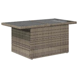 Salon de jardin 5 pcs avec coussins gris résine tressée acacia 515974515974