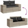Salon de jardin 5 pcs avec coussins gris clair résine tressée 515975515975