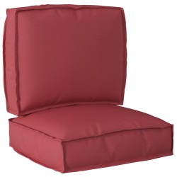 Set de coussins de palette 2 pcs Bordeaux Tissu Oxford 515984515984
