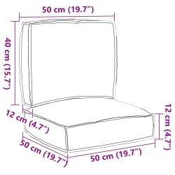 Set de coussins de palette 2 pcs Bordeaux Tissu Oxford 515984515984