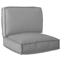 Set de coussins de palette 2 pcs Gris Tissu Oxford 515985515985