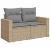 Salon de jardin avec coussins 5 pcs beige résine tressée 515987515987