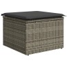 Salon de jardin 6 pcs avec coussins gris résine tressée 515996515996