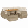 Salon de jardin avec coussins 5 pcs beige résine tressée 515997515997