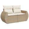 Salon de jardin avec coussins 5 pcs beige résine tressée 515997515997