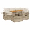 Salon de jardin avec coussins 5 pcs beige résine tressée 515999515999