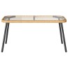 Ensemble de salle à manger pour jardin 2 pcs Naturel polyrotin 516000516000