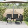 Ensemble de canapé de jardin avec coussin 2 pcs Noir polyrotin 516001516001