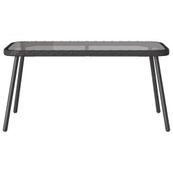 Ensemble de canapé de jardin avec coussin 2 pcs Noir polyrotin 516001516001