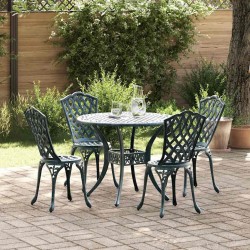 Ensemble de salle à manger pour jardin 5 pcs Vert Aluminium 516003516003