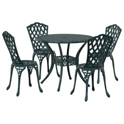 Ensemble de salle à manger pour jardin 5 pcs Vert Aluminium 516003516003