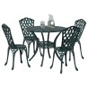 Ensemble de salle à manger pour jardin 5 pcs Vert Aluminium 516003516003