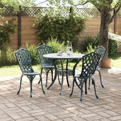 Ensemble de salle à manger pour jardin 5 pcs Vert Aluminium 516003516003