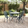 Ensemble de salle à manger pour jardin 5 pcs Vert Aluminium 516003516003