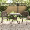 Ensemble de tables de jardin 3 pcs Bronze Aluminium coulé 516007516007