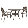 Ensemble de tables de jardin 3 pcs Bronze Aluminium coulé 516007516007