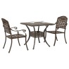 Ensemble de tables de jardin 3 pcs Bronze Aluminium coulé 516007516007